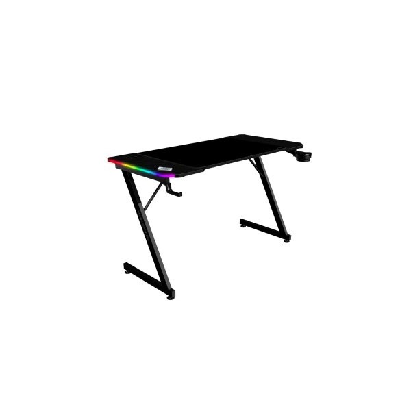 MESA MARS GAMING MGDX120RGB CHASIS ACERO 120x60x75 FIBRA DE CARBONO RGB MANDO GESTION CABLES NEGRO
