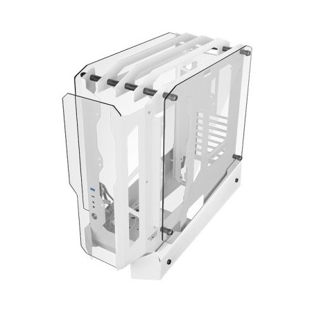 Caja ordenador mars gaming mcedgew atx cristal templado blanca