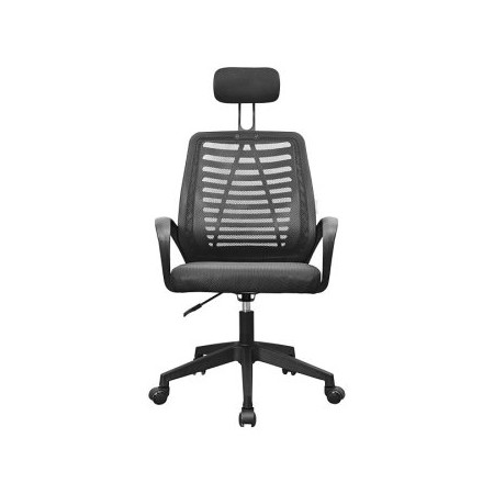 SILLA ERGONOMICA MARS GAMING MGCERGOBBK NEGRO RESPALDO EN MALLA TRANSPIRABLE REPOSACABEZAS AJUSTABLE