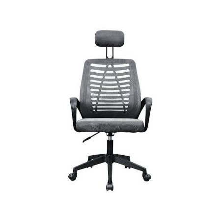SILLA ERGONOMICA MARS GAMING MGCERGOBBGR GRIS RESPALDO EN MALLA TRANSPIRABLE REPOSACABEZAS AJUSTABLE