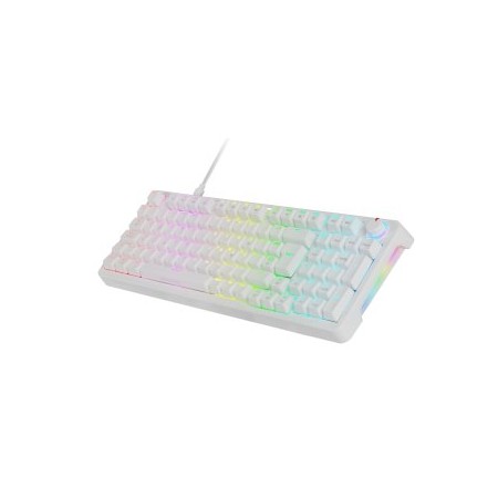 (Km0) TECLADO MARS GAMING MKPROBES MECANICO RGB SNK AZUL NEGRO RUEDA DE CONTROL COLOR BLANCO CASH30