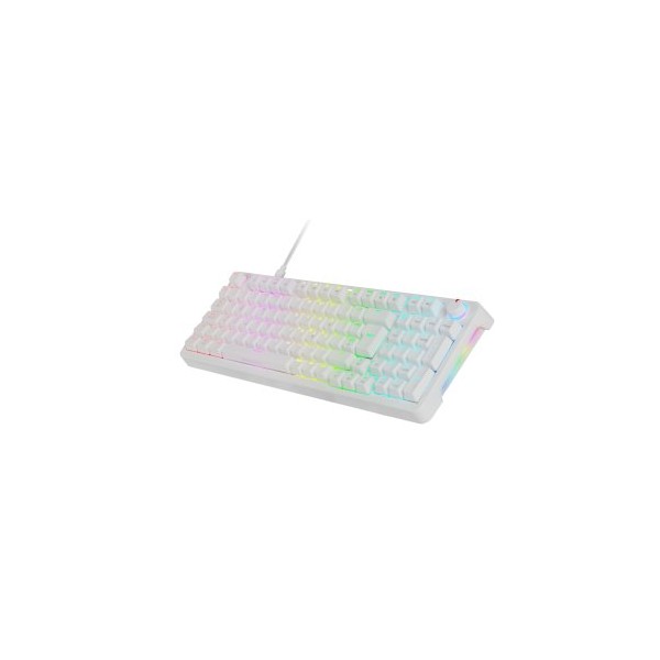 (Km0) TECLADO MARS GAMING MKPROBES MECANICO RGB SNK AZUL NEGRO RUEDA DE CONTROL COLOR BLANCO CASH30