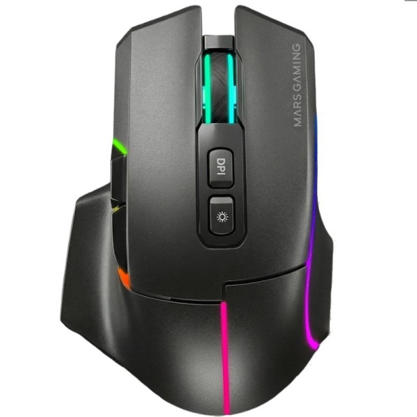 Ratón Inalámbrico Mars Gaming MMW-VECTOR/ Batería Recargable/ Hasta 12000 DPI