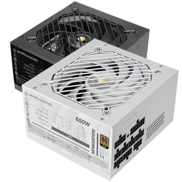 Fuente de Alimentación Mars Gaming MPB650PSI/ 650W/ Ventilador 12cm/ 80 Plus Gold/ Blanca