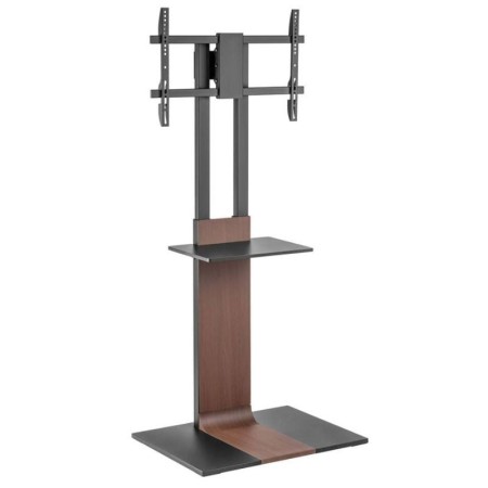 Soporte de Suelo Inclinable/ Giratorio con Bandeja DVD Aisens FT86TSE-401 para TV de 37-86″/ hasta 50kg