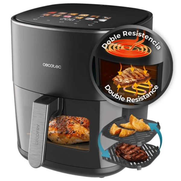 Freidora de aire cecotec cecofry&grill duoheat 6500 2200w 6.5l