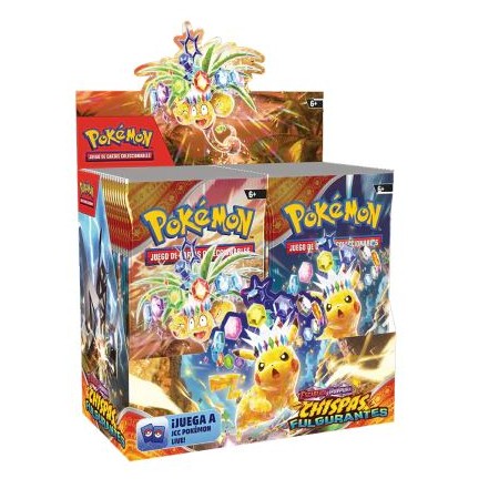 Juego de cartas pokemon tcg chispas filgurantes -  36 ct display español