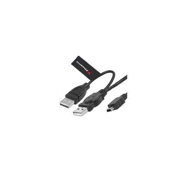 Cable 2 conectores usb 2.0 a mini usb b 5 pines 1.5 m