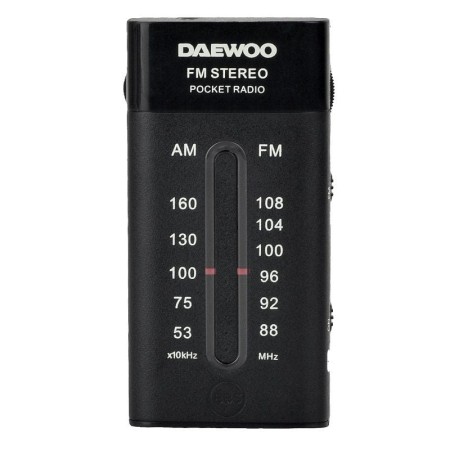 Radio Portátil Daewoo DW1109/ a Pilas/ Negra