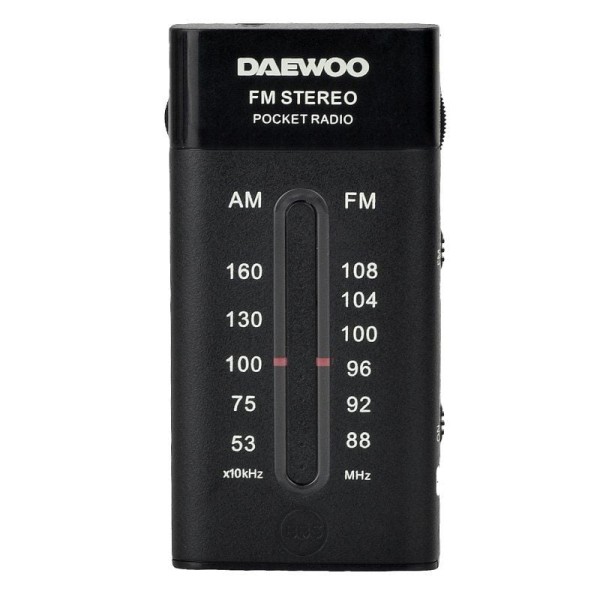 Radio Portátil Daewoo DW1109/ a Pilas/ Negra