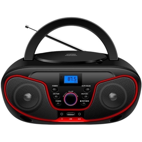 Radio CD Daewoo DW3013/ 4W/ a Pilas/ Rojo