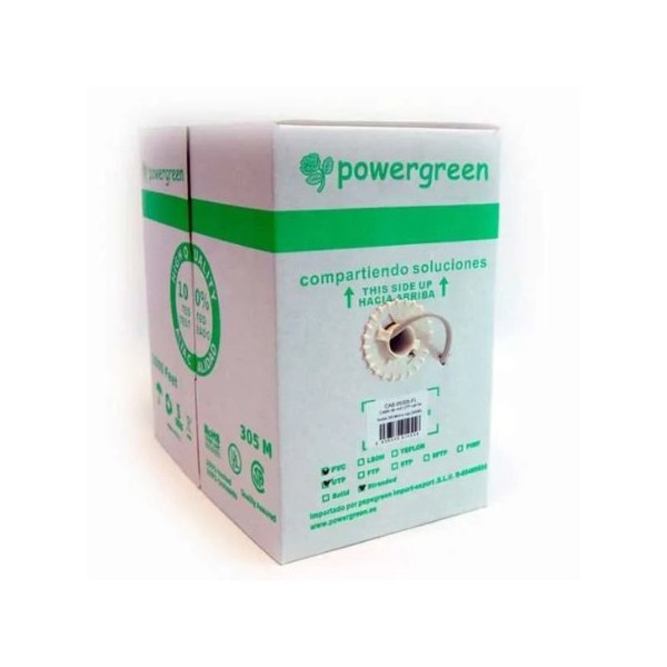 BOBINA DE CABLE PEPEGREEN CAT5e 100M FLEXIBLE