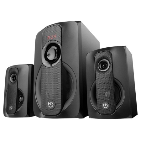 Altavoces hiditec 2.1 multimedia h400 dark edition 80w bluetooth usb sd radio