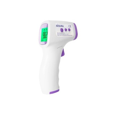 TERMOMETRO DIGITAL INFRARROJOS AIQURA AD-801 SIN CONTACTO MEDICION DE FRENTE Y SUPERFICIES PANTALLA