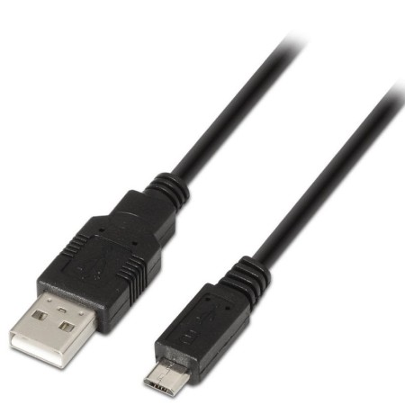 Cable USB 2.0 Aisens A101-0029/ USB Macho - MicroUSB Macho/ 3m/ Negro