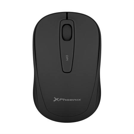 Phoenix m250 ratón inalámbrico 2.4 ghz receptor usb hasta 1600 dpi compatible con pc mac portátil color negro