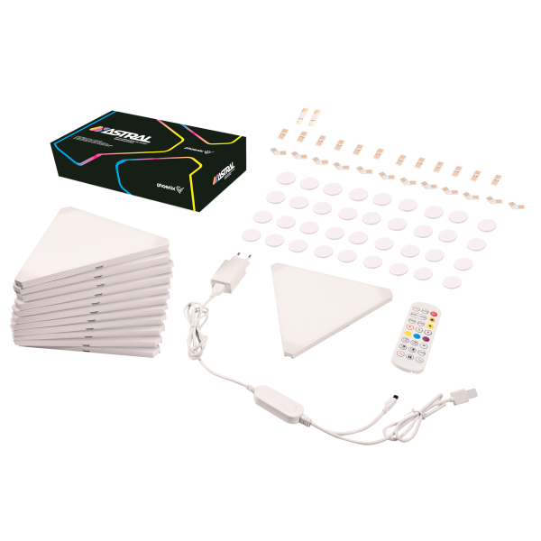 Phoenix astral kit de iluminación modular rgb con paneles triangulares