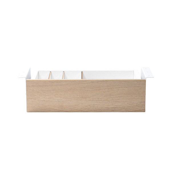 Cajon phoenix para escritorio artisan combinación blanco y madera natural