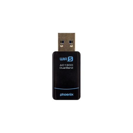 Phoenix nano adaptador usb receptor red inalámbrico 1300mbps dual band