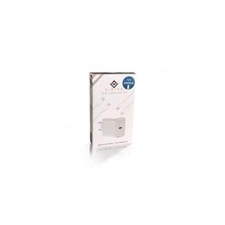 CARGADOR USB VIBIAN CARGA RAPIDA 1xUSB-C 20W INCLUYE CABLE USB-C ANDROID