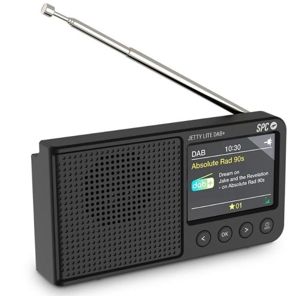 Radio Portátil SPC Jetty Lite Dab+/ con Batería/ Negra