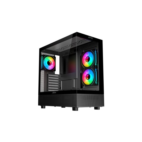 CAJA ATX ABYSM DANUBE SAVA H400 PRIME BLACK 2x3.5″ 1x2.5″ 2xUSB3.0 1xUSB-C GPU MAX 410mm N