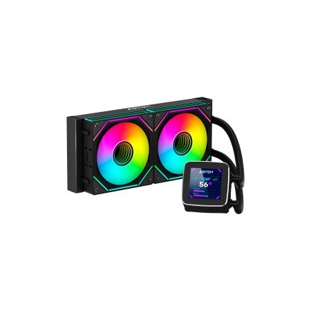 SISTEMA DE REFRIGERACION LIQUIDA ABYSM AB324011 OCEANIC LCD 240 NEGRO ARGB DUAL FAN