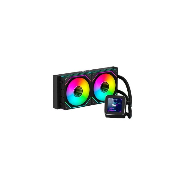 SISTEMA DE REFRIGERACION LIQUIDA ABYSM AB324011 OCEANIC LCD 240 NEGRO ARGB DUAL FAN