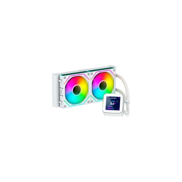 SISTEMA DE REFRIGERACION LIQUIDA ABYSM AB324012 OCEANIC LCD 240 BLANCO ARGB DUAL FAN