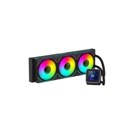 SISTEMA DE REFRIGERACION LIQUIDA ABYSM OCEANIC LCD 360 NEGRO ARGB TRIPLE FAN AB336011