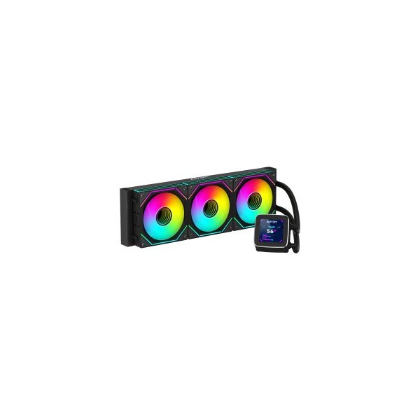 SISTEMA DE REFRIGERACION LIQUIDA ABYSM OCEANIC LCD 360 NEGRO ARGB TRIPLE FAN AB336011