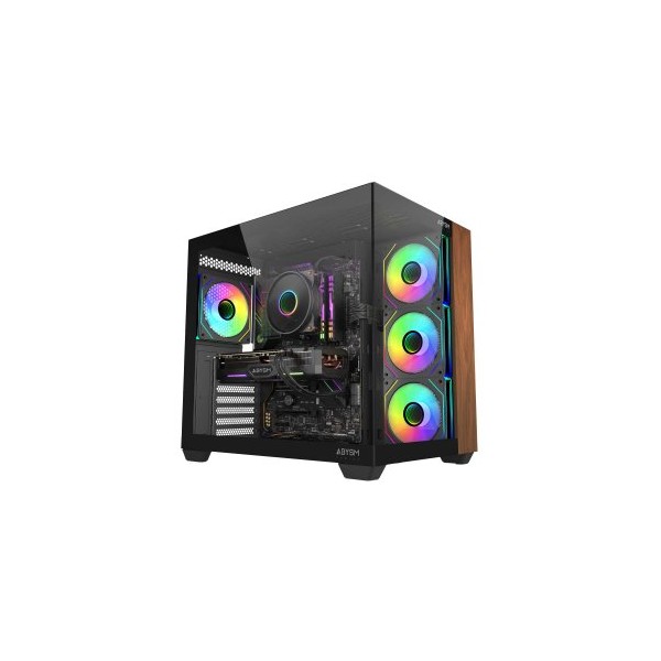 CAJA ATX ABYSM SAVA 285B SIN FUENTE NEGRO MADERA 3 BAHIAS USB-C GPU 410mm