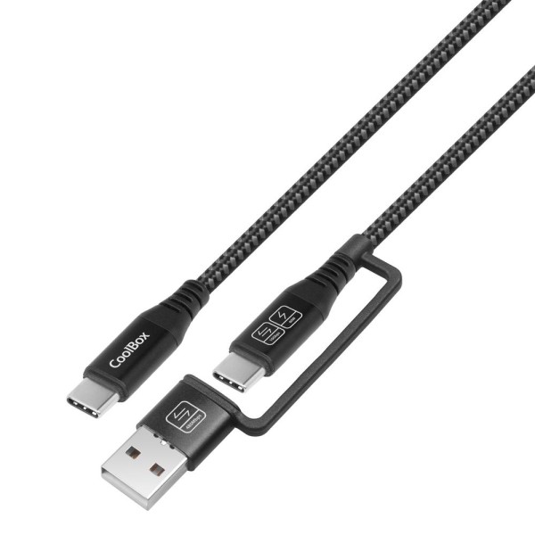 Cable coolbox carga mas datos micro usb - c 60w 1.2m adaptador usb - a