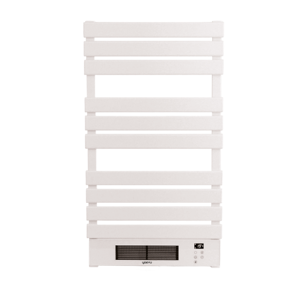 Yoevu - radiador toallero eléctrico con calefactor 500 - 1500w blanco
