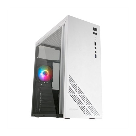 Caja ordenador mars gaming mc100w blanco atx 1 x usb 3.0 1 x usb 2.0 1 x 90mm frgb