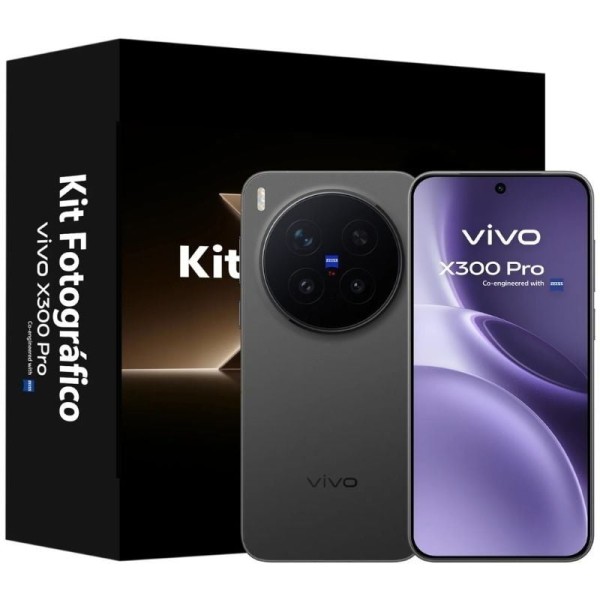Smartphone Vivo X300 Pro 16GB/ 512GB/ 6.78″/ 5G/ Negro + Kit fotográfico Vivo X300 Pro