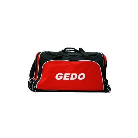 BOLSA DE DEPORTE GEDO MILAN TROLLEY 4 DEPARTAMENTOS RUEDAS COLOR NEGRO Y ROJO