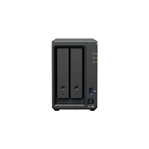 SERVIDOR NAS SYNOLOGY DS725+ 2 BAHIAS 4GB RAM RAID JBOD,0,1,5,6,10