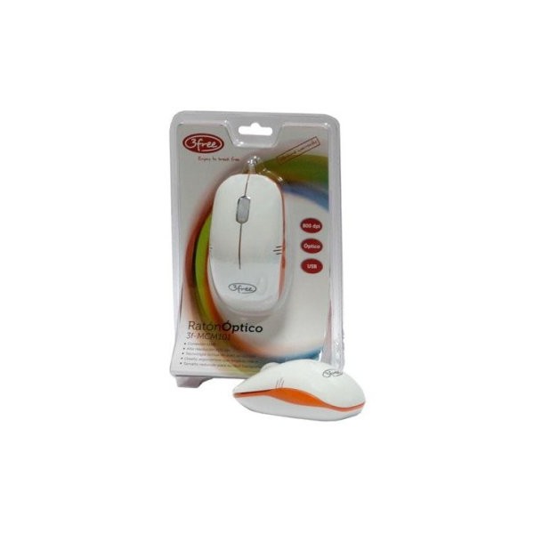 MOUSE 3FREE MCM101/WO DISE¥O BLANCO NARANJA