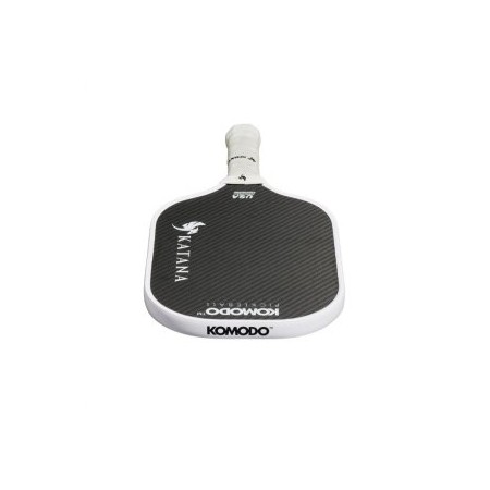 PALA PICKLEBALL KOMODO KATANA BLANCA KEVLAR PRO 16mm SUPERFICIE DUPONT KEVLAR, NUCLEO TERMOFORMADO