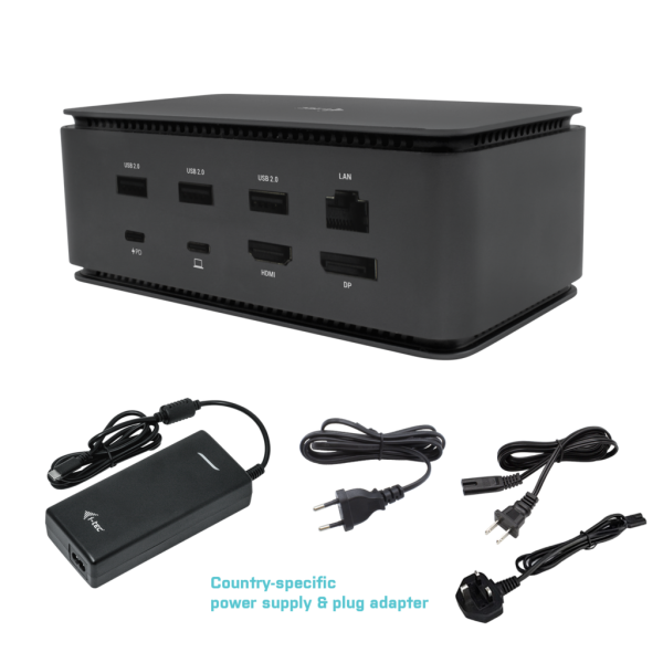 Docking station i - tec dual 4k hdmi dp - pd 80 w + i - tec universal charger 100 w