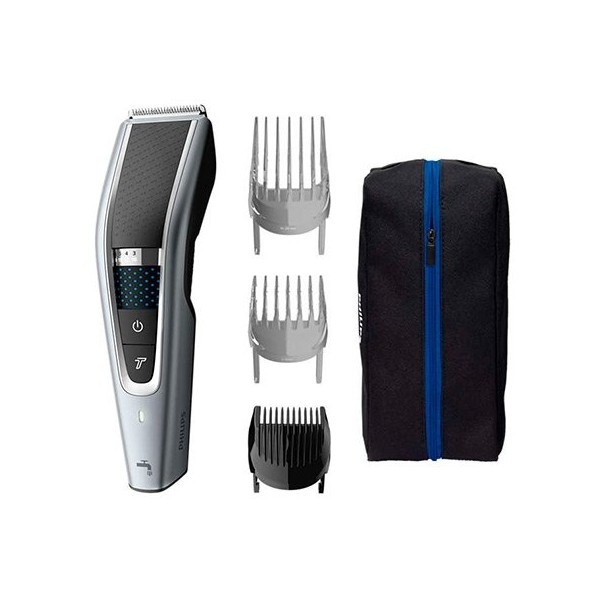 Cortapelos philips hairclipper 5000 hc5630 - 15 28 ajustes - 3 peines - 90m autonomia - lavable - funda tela