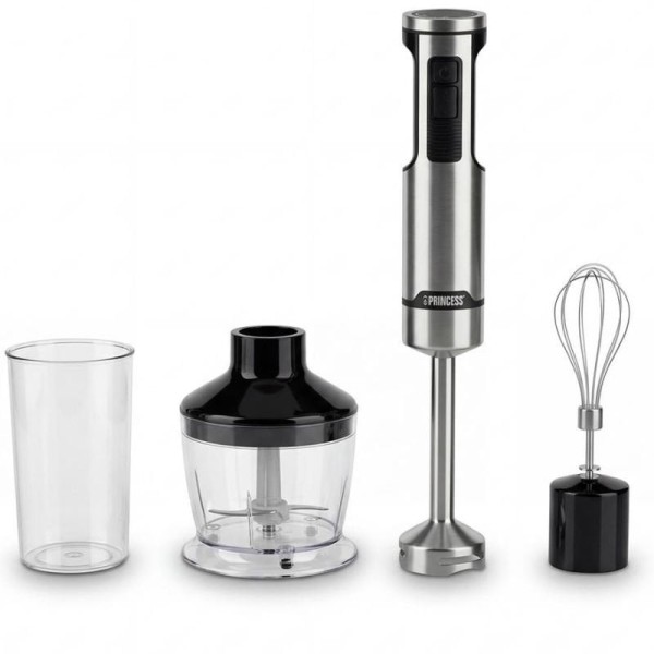 Batidora de mano Princess 221236/ 1500W/ 5 Velocidad/ Capacidad 0.8L/ Incluye Picadora y Batidor
