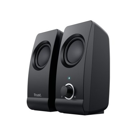 ALTAVOCES 2.0 TRUST 2.0 REMO SPEAKER SET 8W RMS ALIMENTADOS POR USB CONTROL VOLUMEN NEGRO 17595
