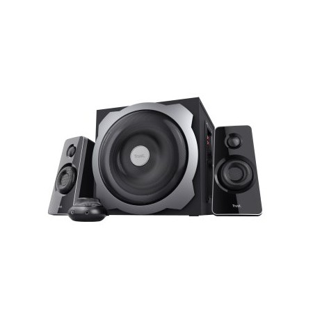 ALTAVOCES 2.1 TRUST TYTAN SUBWOOFER DE MADERA, MANDO A DISTANCIA POTENCIA SALIDA 60W RMS NEGRO*
