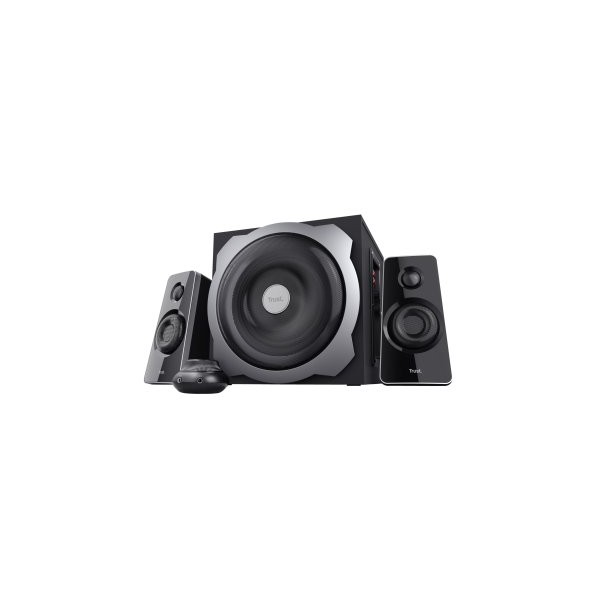 ALTAVOCES 2.1 TRUST TYTAN SUBWOOFER DE MADERA, MANDO A DISTANCIA POTENCIA SALIDA 60W RMS NEGRO*