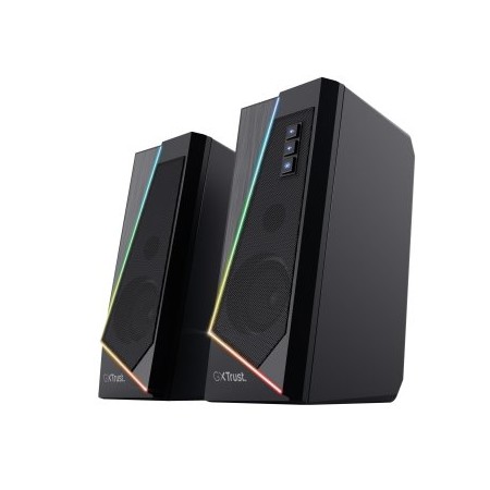 ALTAVOCES 2.0 TRUST 2.0 ZOXA RGB 6W RMS 12W MAX 6 MODOS ILUMINACION AUTOALIMENTADO USB LED COLOR NEG