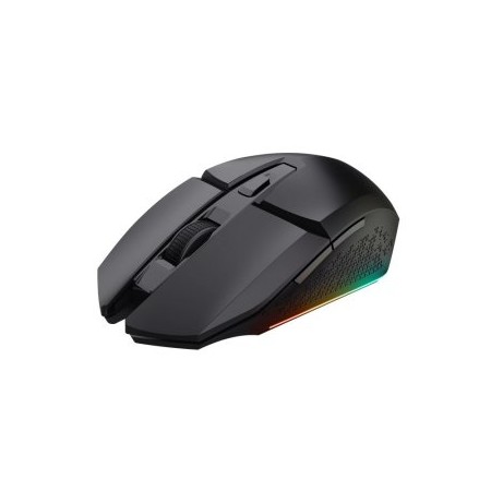 MOUSE TRUST GAMING WIRELESS RGB GXT 110 FELOX ILUMINACION LED, 6 BOTONES, NEGRO 25037