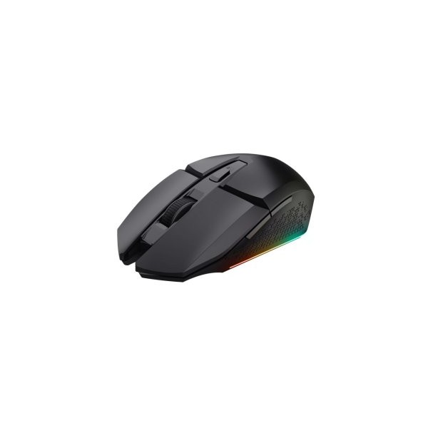 MOUSE TRUST GAMING WIRELESS RGB GXT 110 FELOX ILUMINACION LED, 6 BOTONES, NEGRO 25037