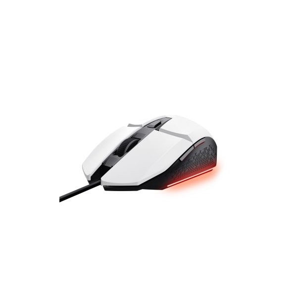 MOUSE TRUST GAMING RGB GXT 109W FELOX COLOR BLANCO ILUMINACION LED 6 BOTONES CABLE 150cm 25066